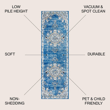 Leann bohemian Flair Boho Vintage Medallion Area Rug